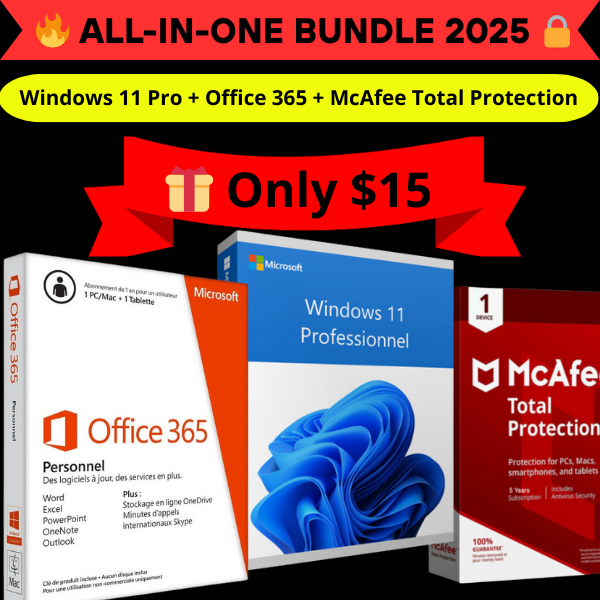 Windows 11 + Office 365 + McAfee – All-in-One Software Bundle - Image 2