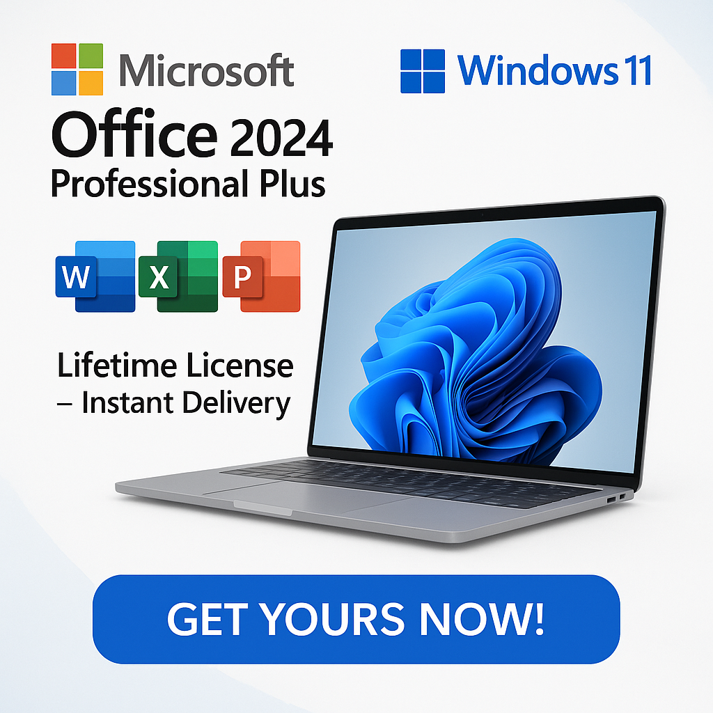 Office 2024 + Windows 11 Pro Bundle | Lifetime License + Instant Delivery